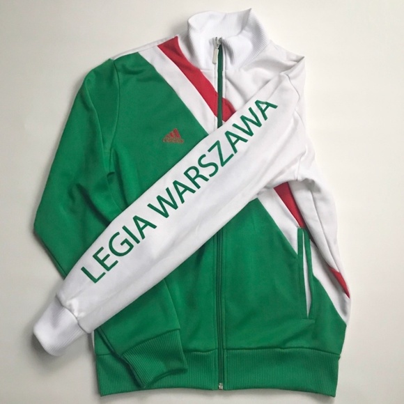 Adidas Jacket Vintage 90s Adidas Legia Warszawa Football Club Track Jacket - Picture 1 of 11